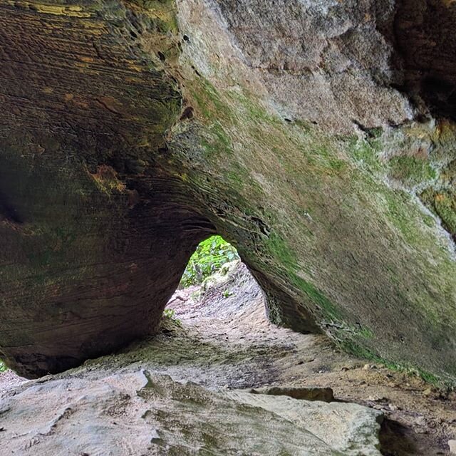 The window at Turtle Back Arch in Red River Gorge.  This out and back is a beautiful hike through hemlock forest without the crowds of its more well known friends, Rock Bridge and Creation Falls.  This is great year round and offers the chance at sol