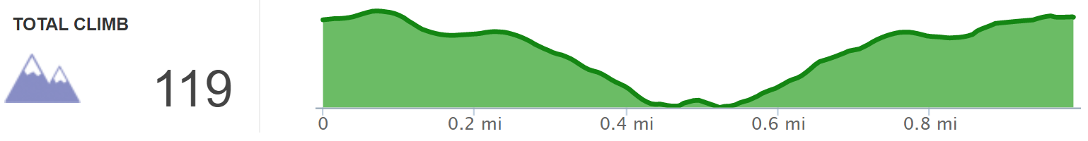 Elevation Profile of Friendship Arch and Friendship Tube Hike - Kentucky Hiker Project.png
