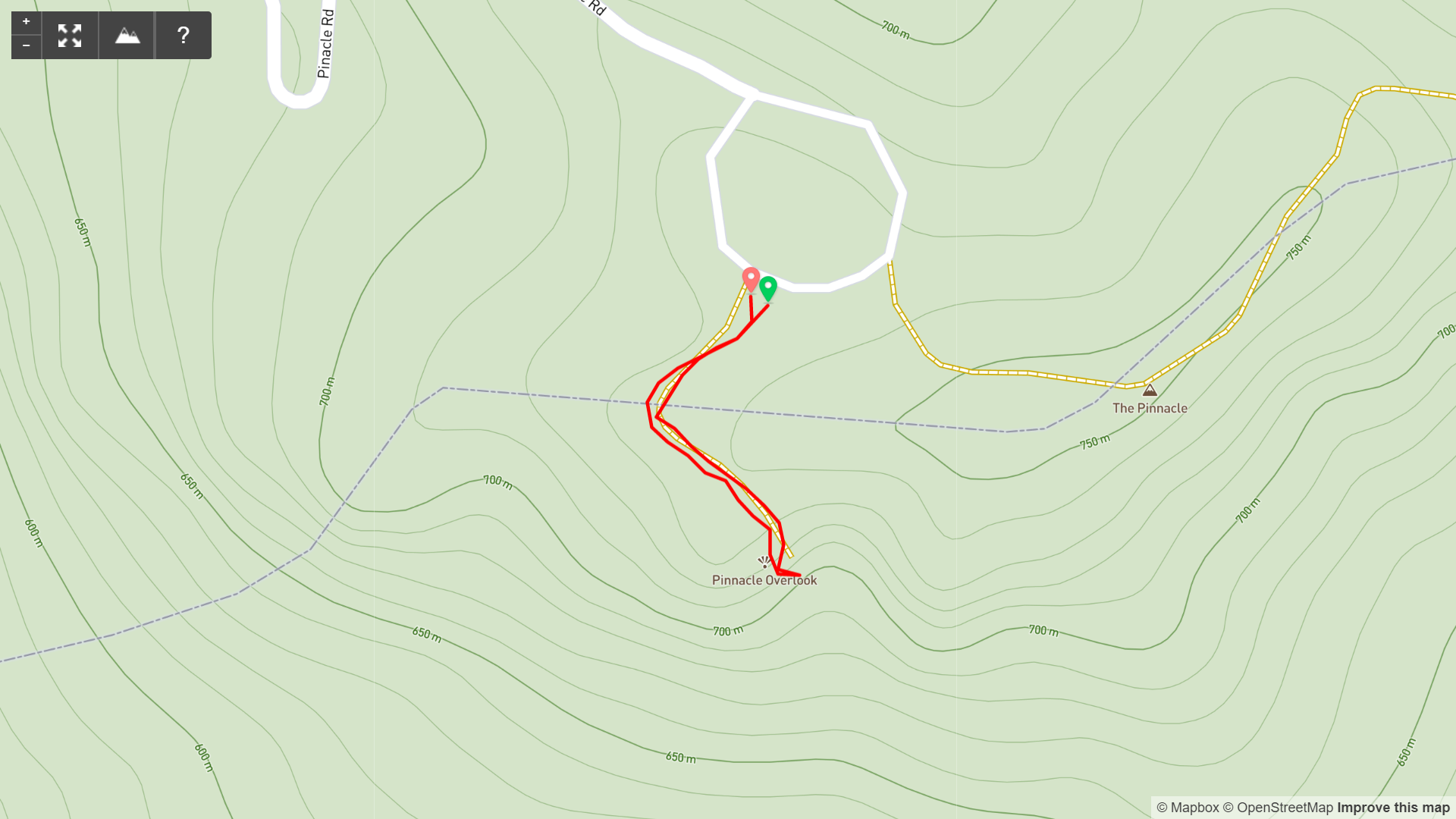 Map of Pinnacle Overlook Hike at Cumberland Gap National Historical Park - Kentucky Hiker Project.png