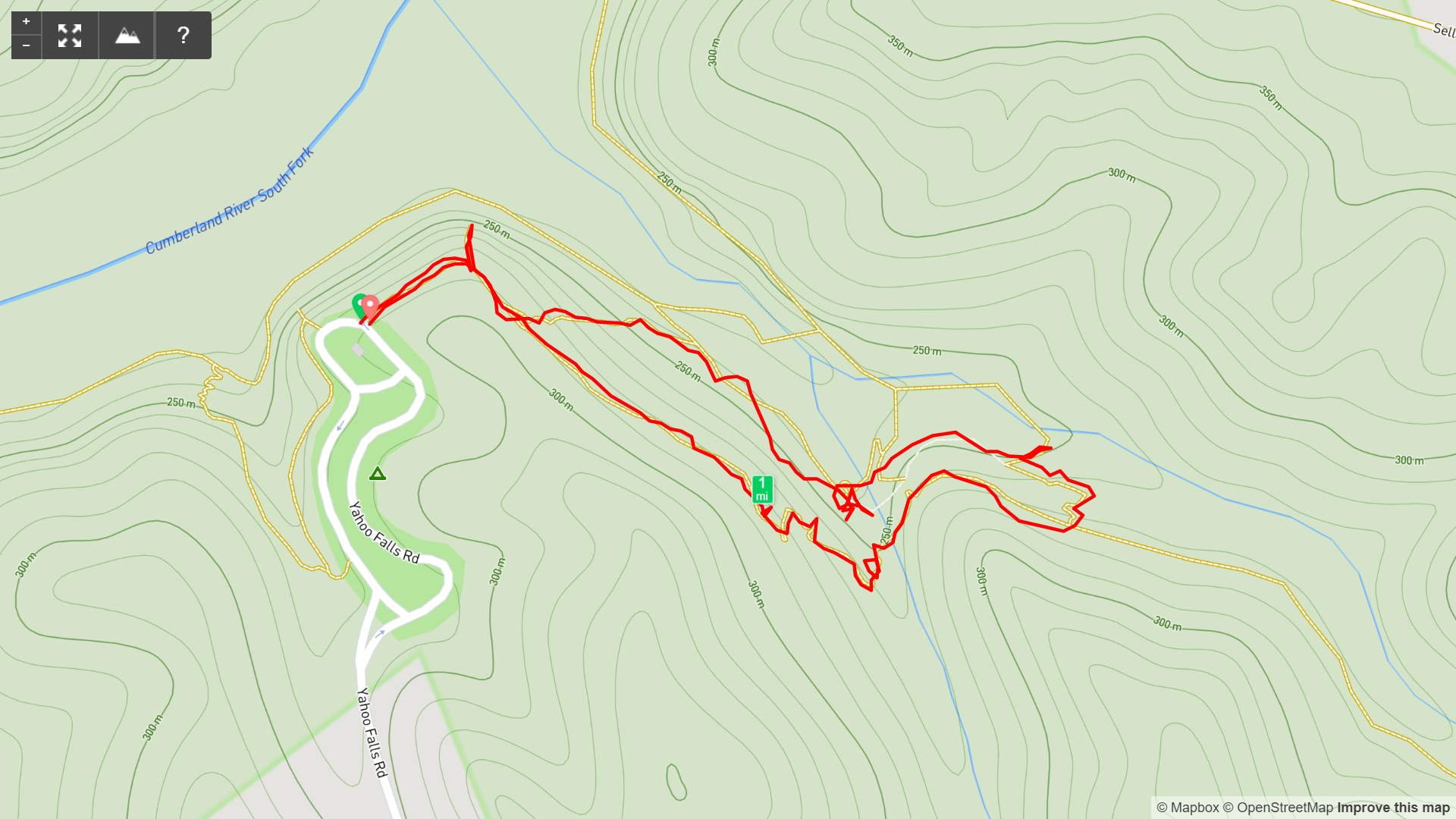 Map of Yahoo Falls Loop - Kentucky Hiker Project.png
