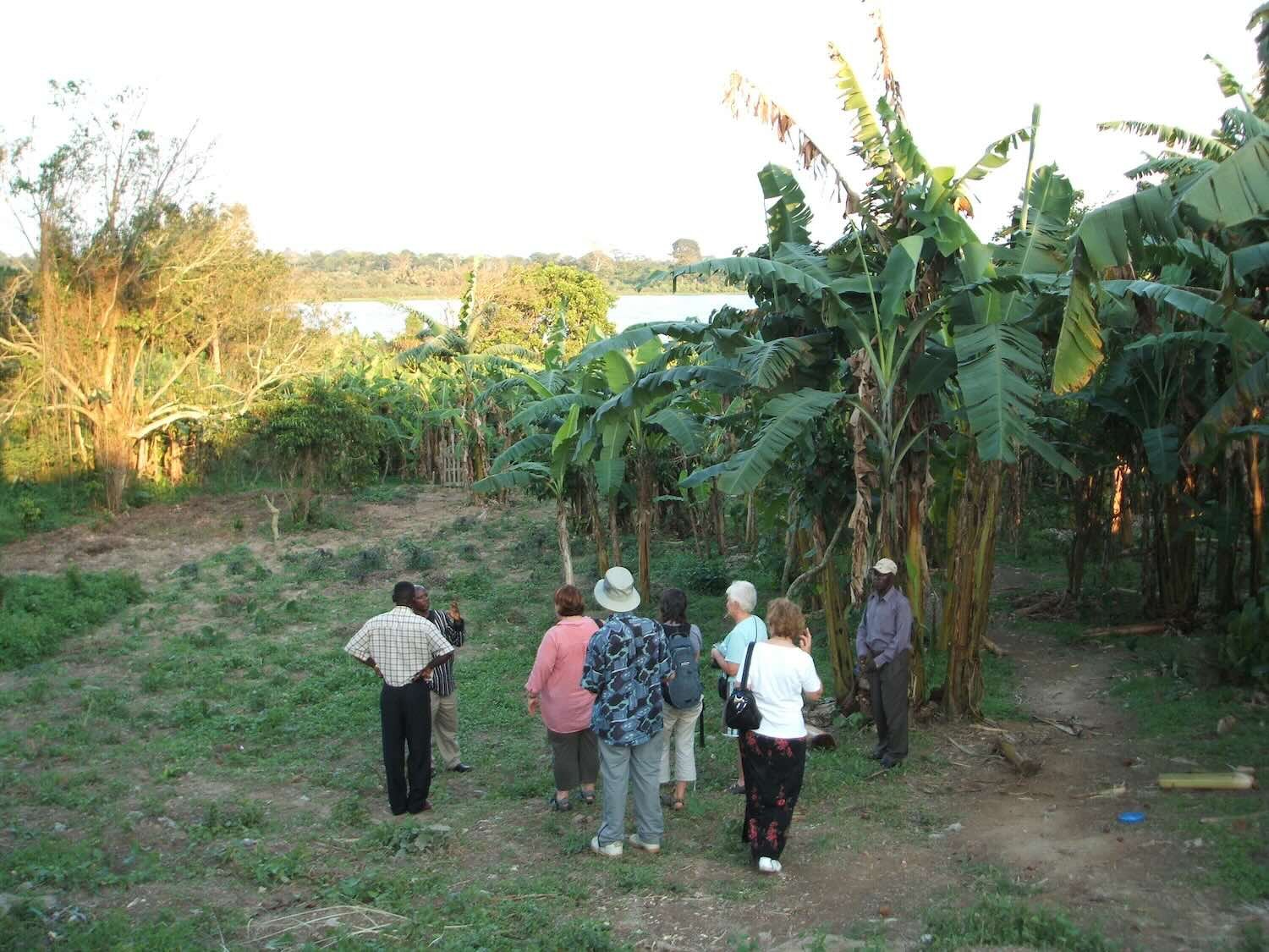 The team at the Source of the Nile