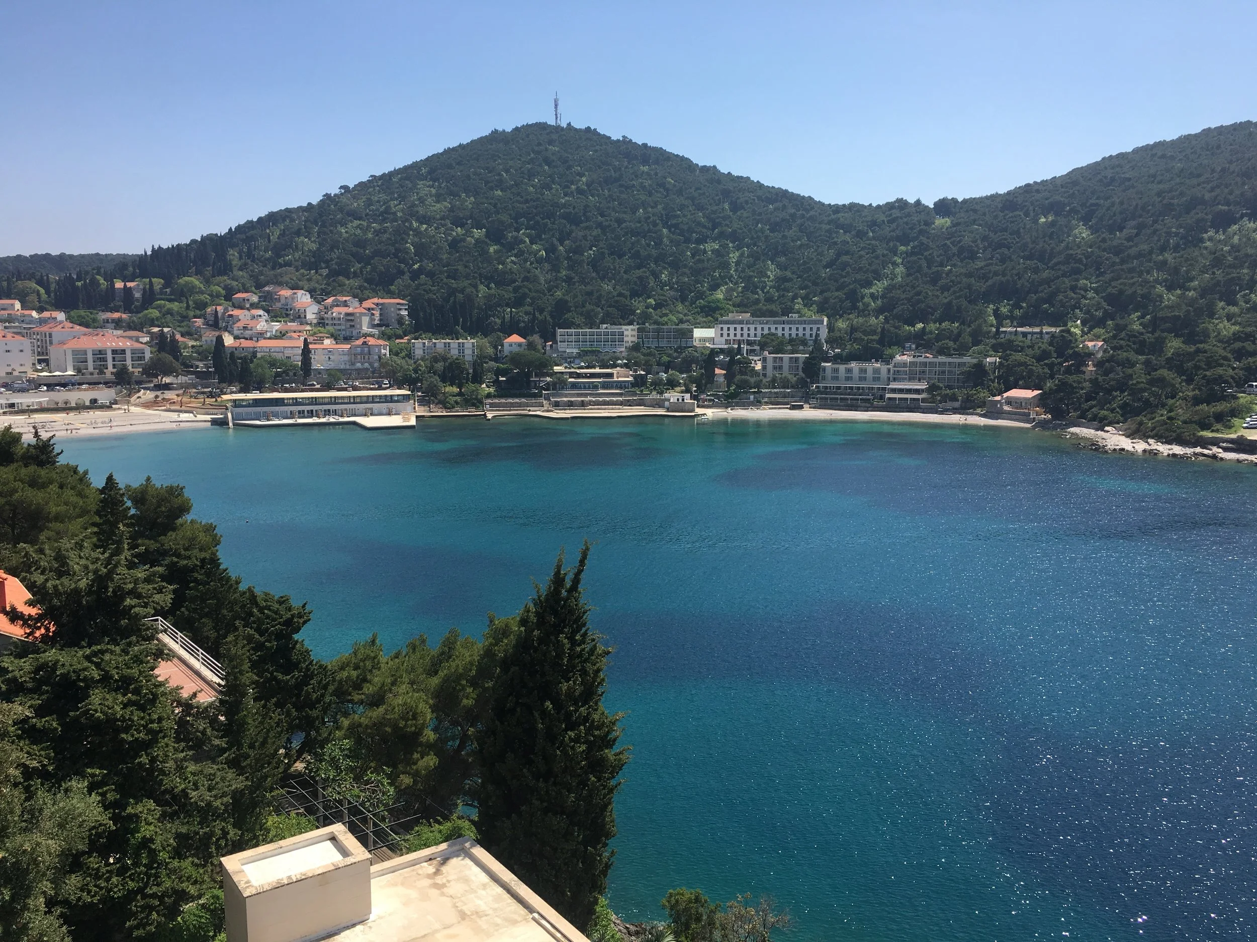 The view from our hotel in Croatia.