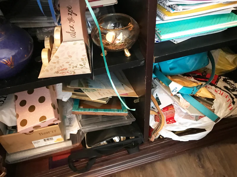 This will be another project, with each shelf, box or bag getting its own 15-minute session. 
