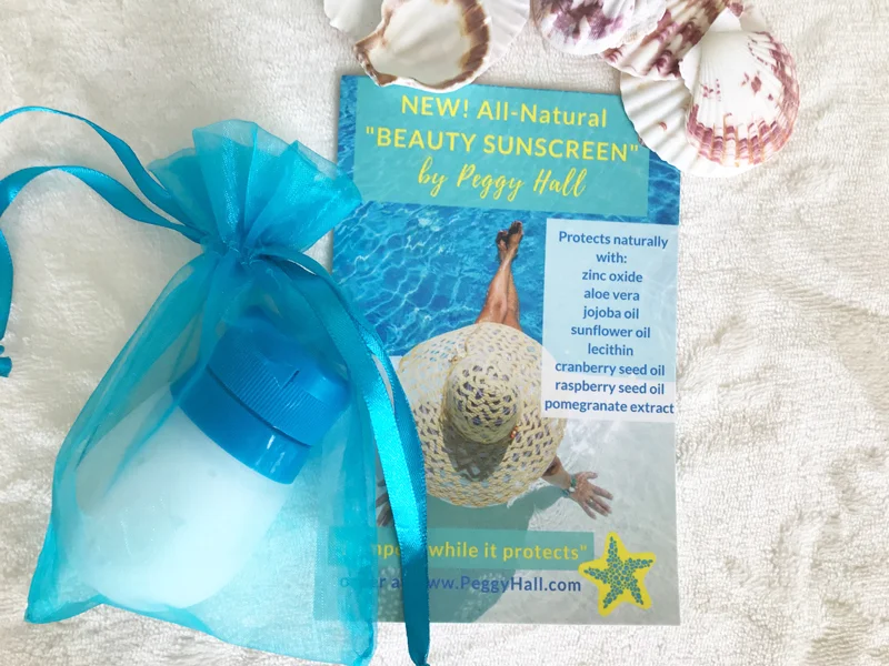 Beauty sunscreen in squeezable bottle