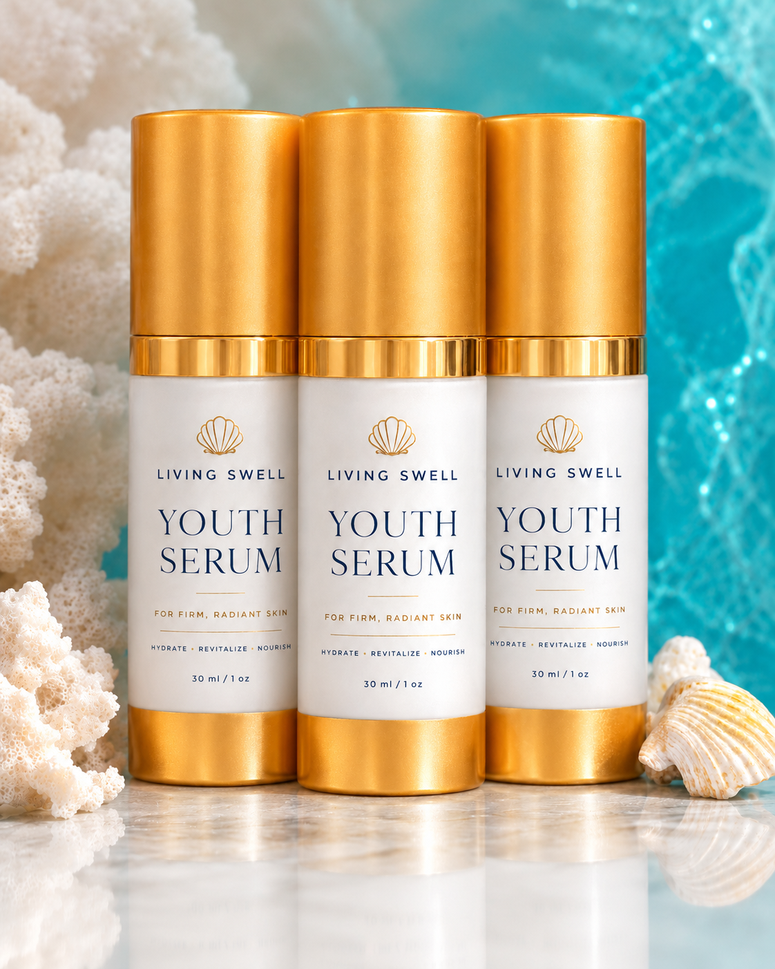 Three Youth Serum bottles