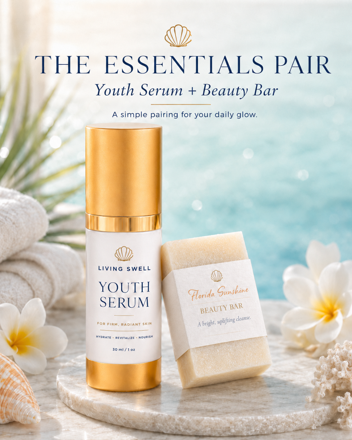 youth serum + beauty bar