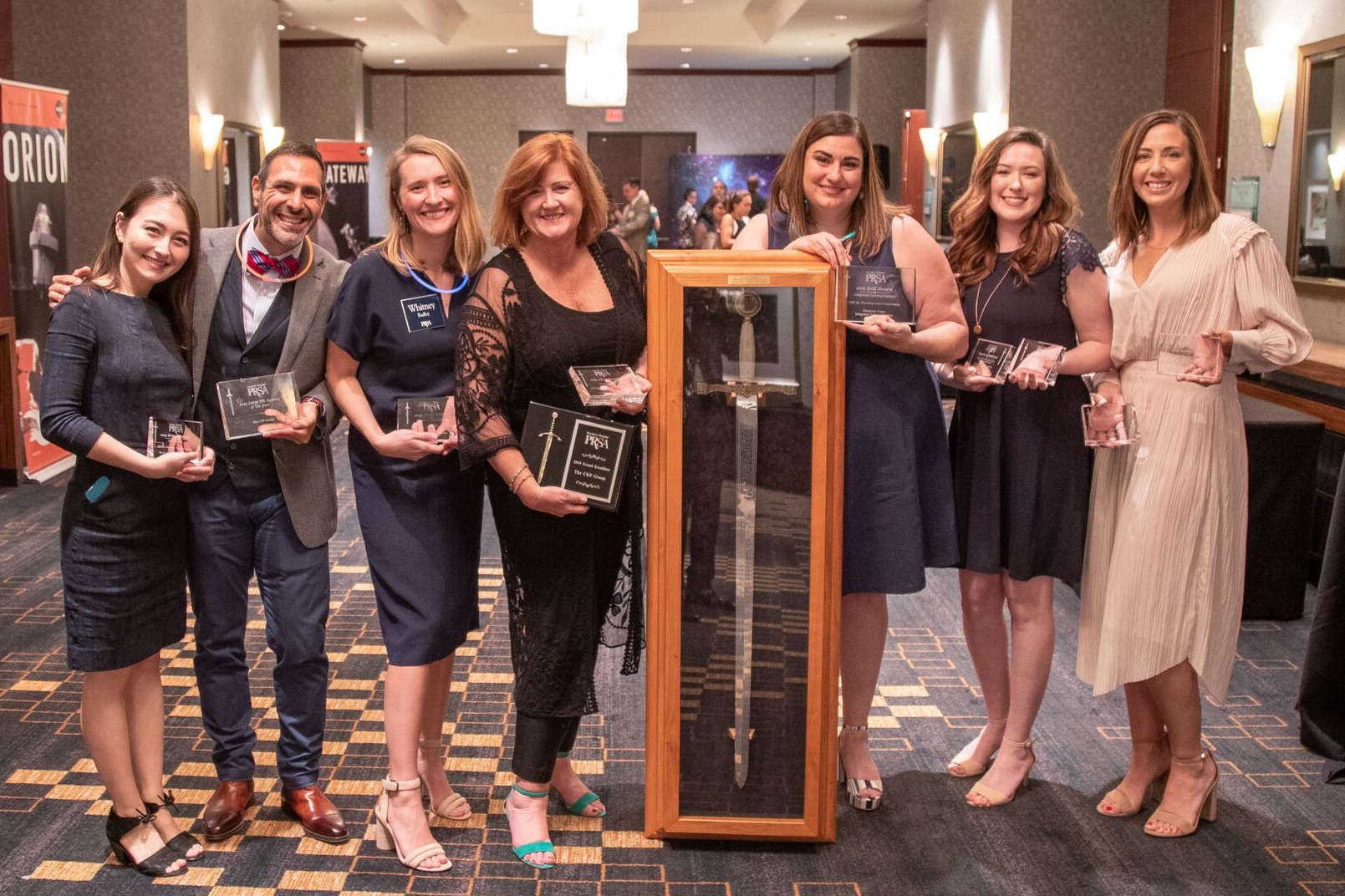 The CKP team accepts 12 awards at PRSA Houston’s 2019 Excalibur Awards event