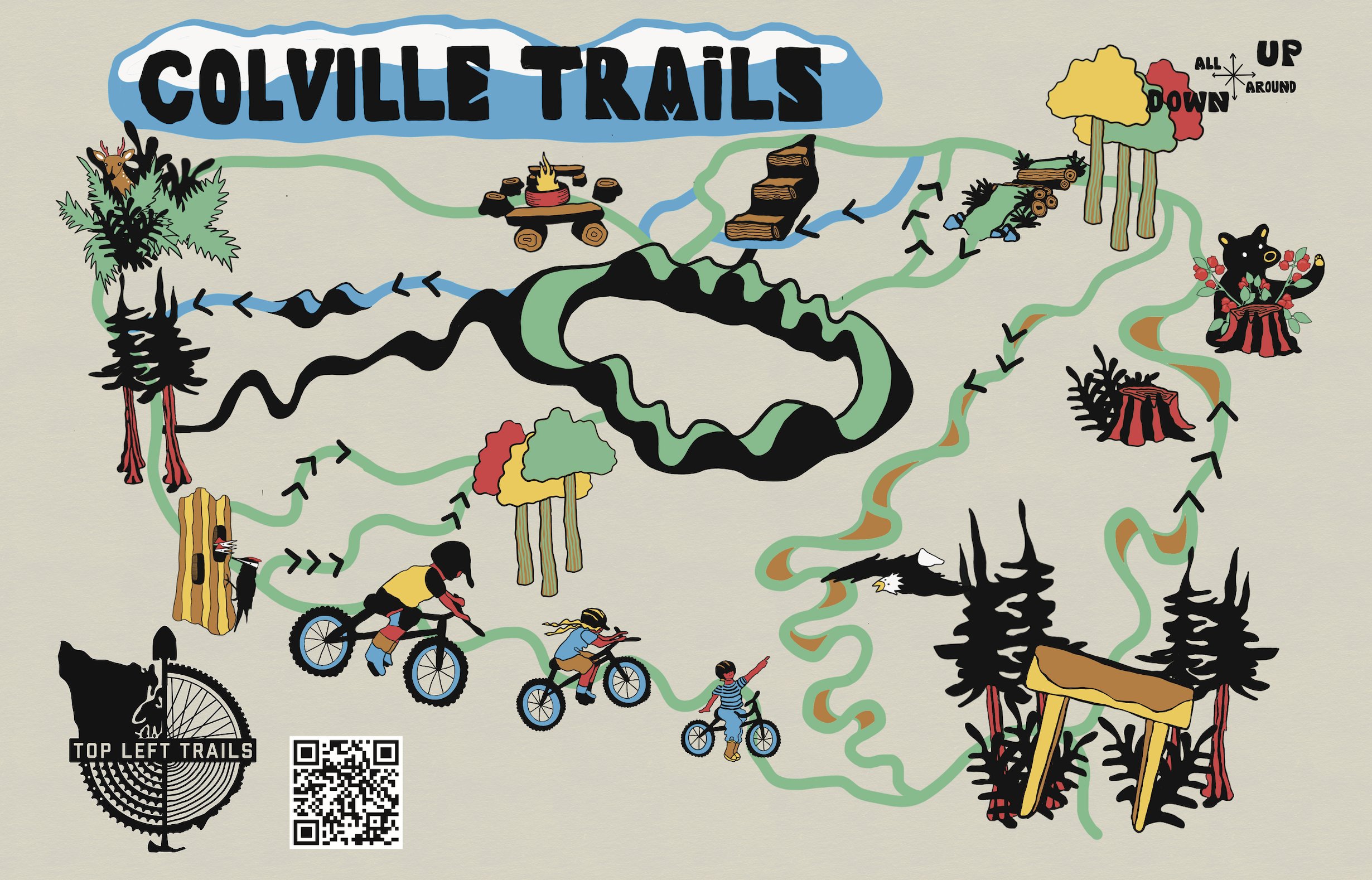 Colville Trails Map - Top Left Trails- Port Angeles, WA
