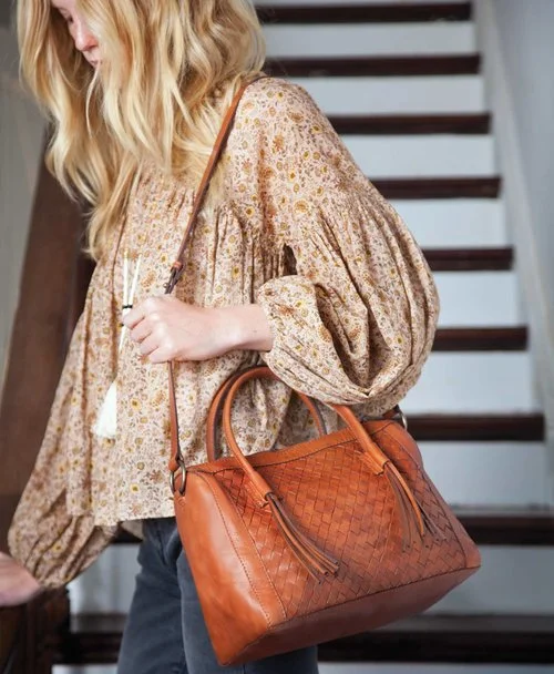 noonday modern leather tote