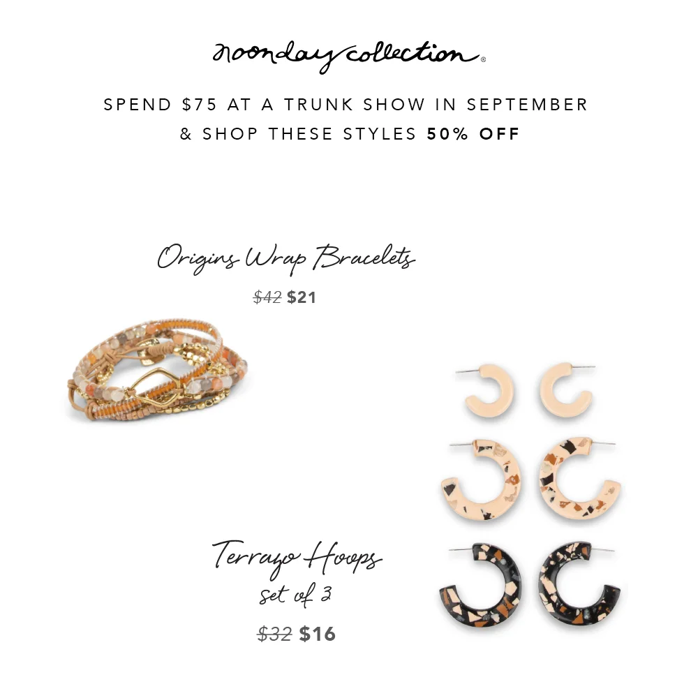 September guest specials for Noonday