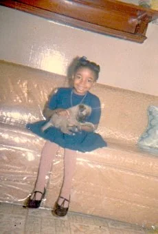 Sharon & Brownie in library.jpeg