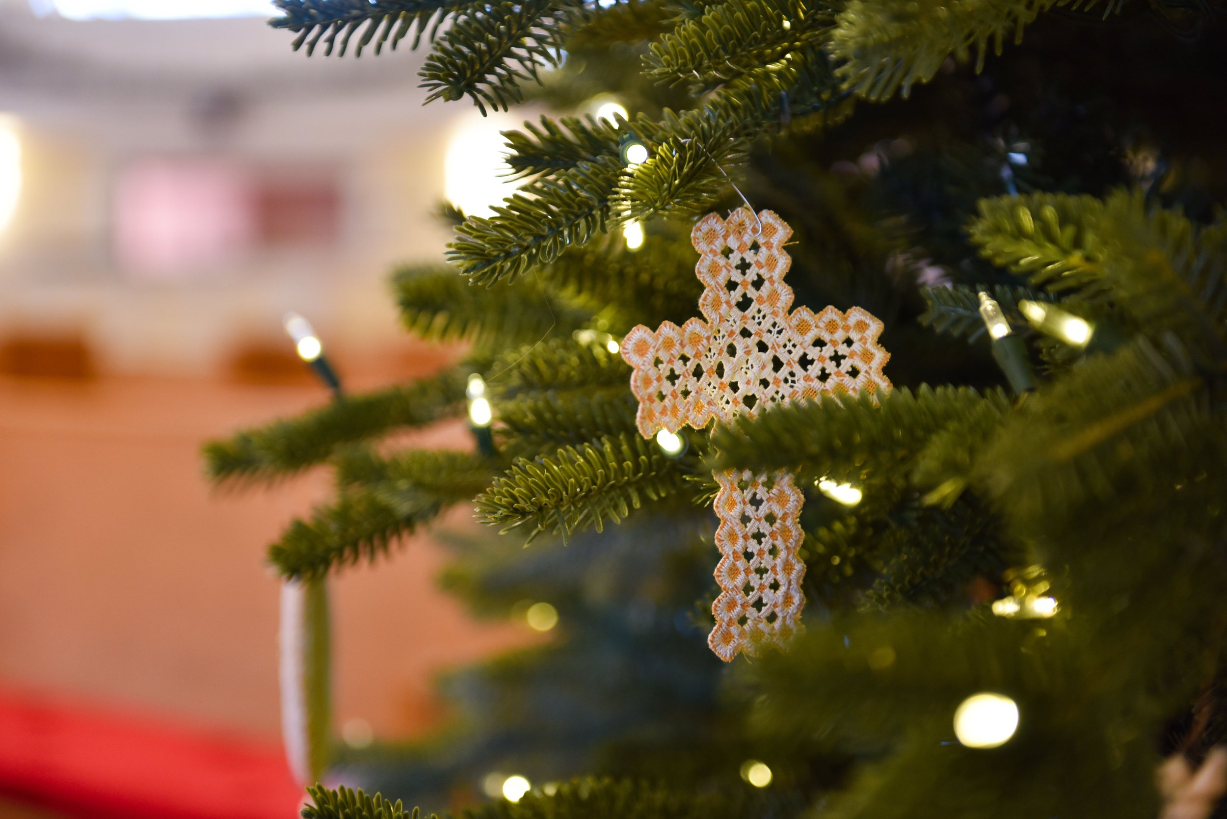  More than 100 ornaments were placed on the tree this year. 