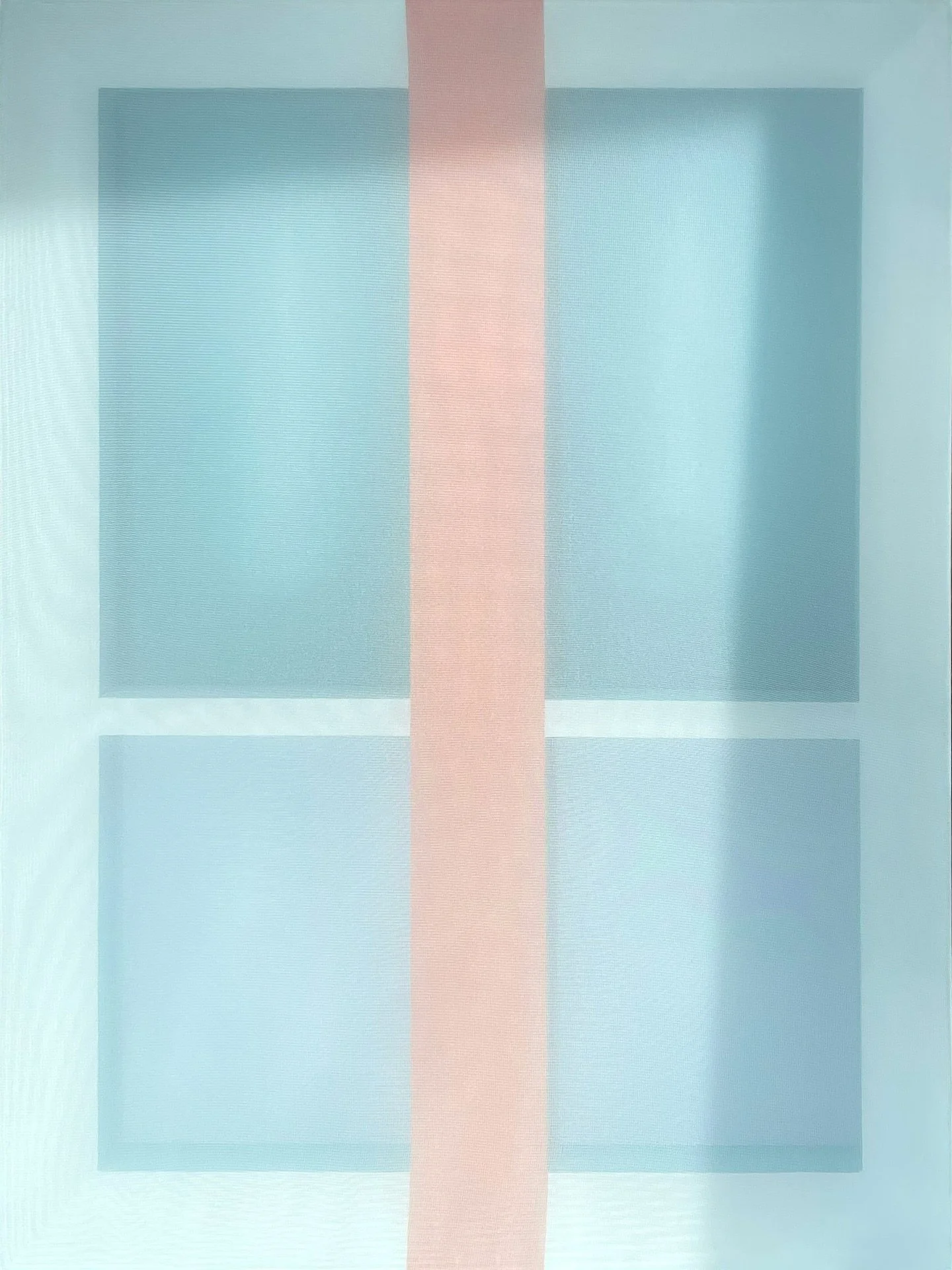 The colour in my works is constantly changing throughout the day. As light shifts across each piece, unseen hues are revealed.

Light Vestiges #4, 2025, silk on pine, 600 x 450mm, currently on display in my exhibition &lsquo;between the lines&rsquo; 