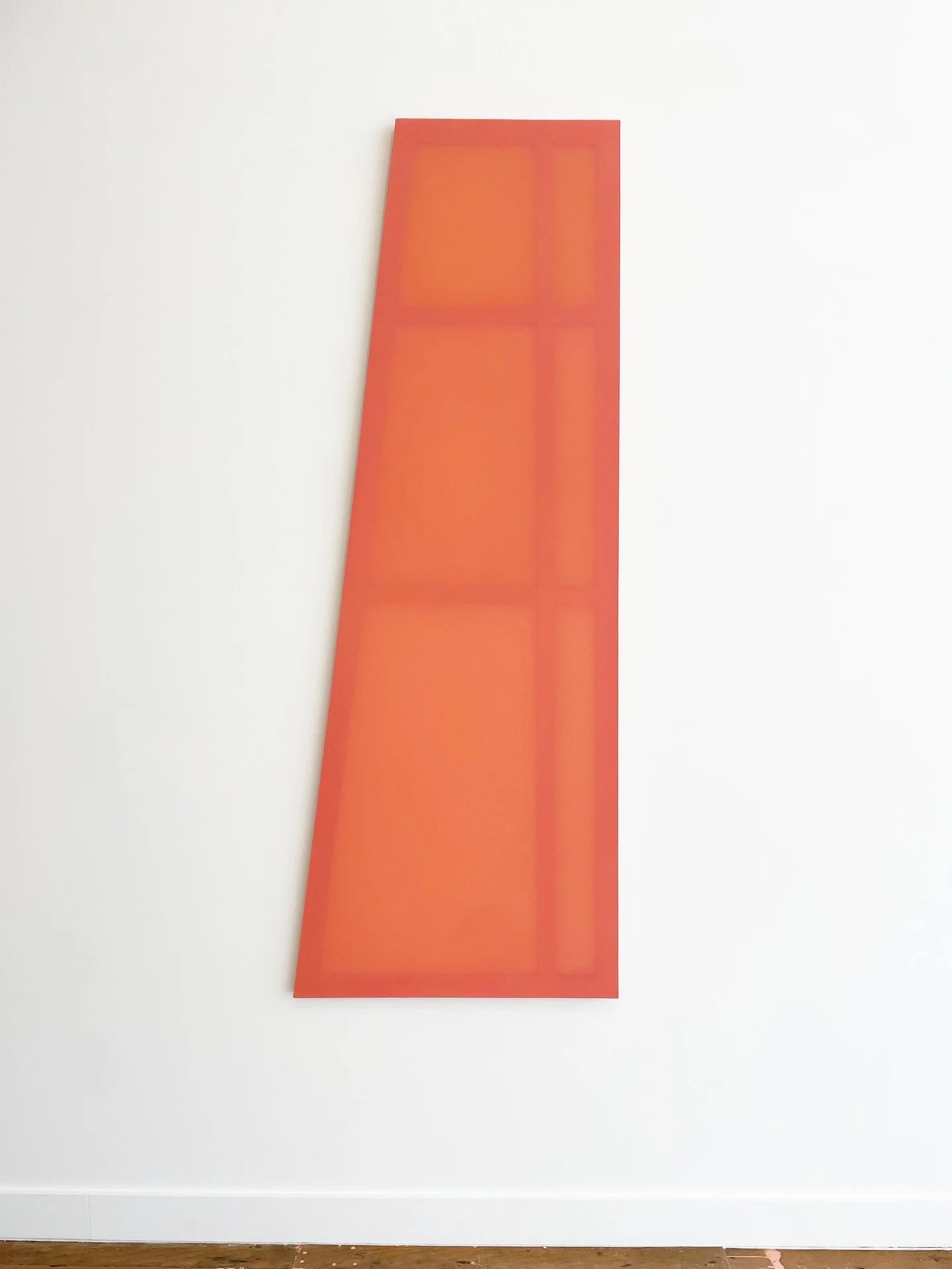 Last week to see my show &lsquo;between the lines&rsquo; at Hutch

Pictured: &lsquo;(in)visible&rsquo; the larger skewed pink piece, alongside smaller work &lsquo;red sky morning&rsquo;- an earlier frame repurposed and completed in response to this l