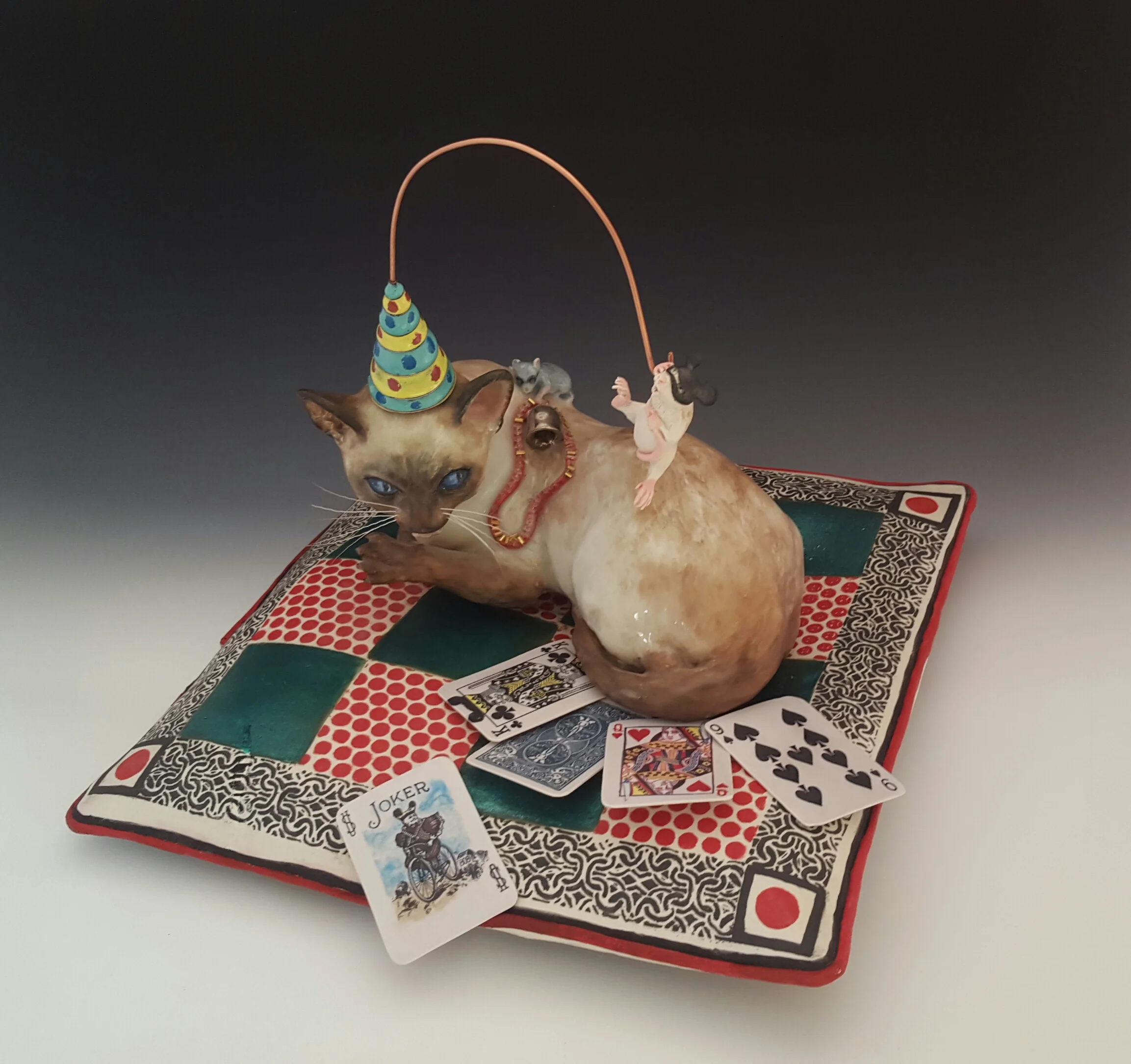  See How They Run  Porcelain, copper, enamel  14” x 14” x 12” 