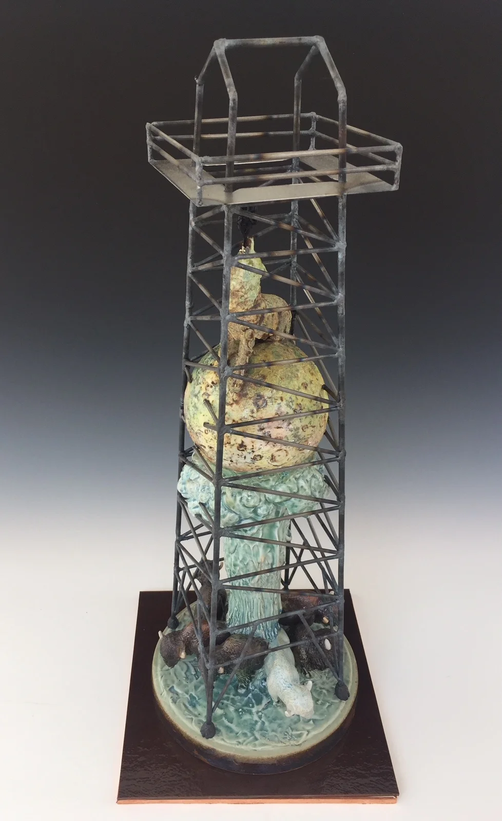  Faithfully Yours  Porcelain, steel, glass  10” x 10” x 27” 