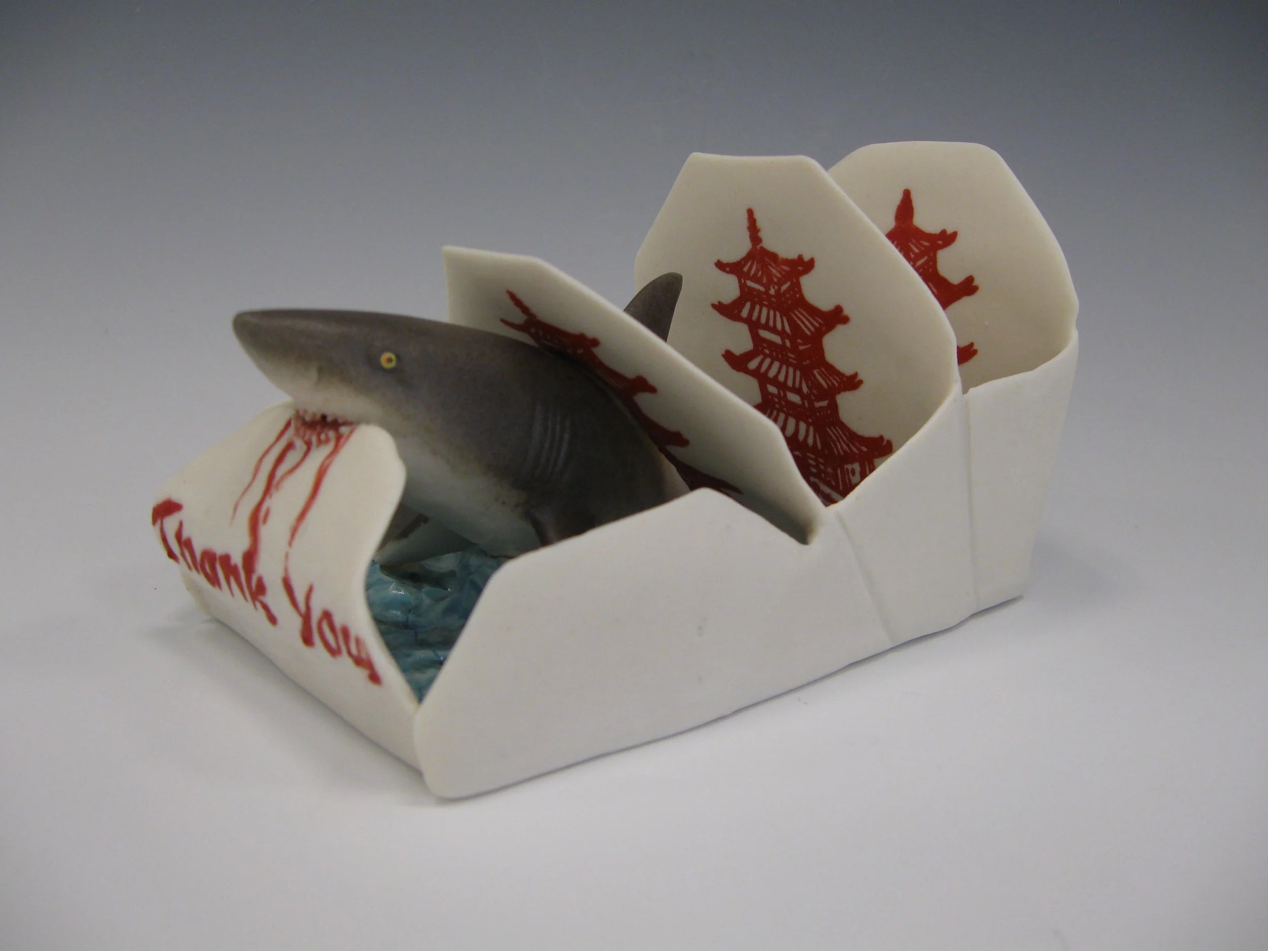 You’re Welcome! (view two)  Porcelain  3 1/2” x 7” x 3 1/2” 