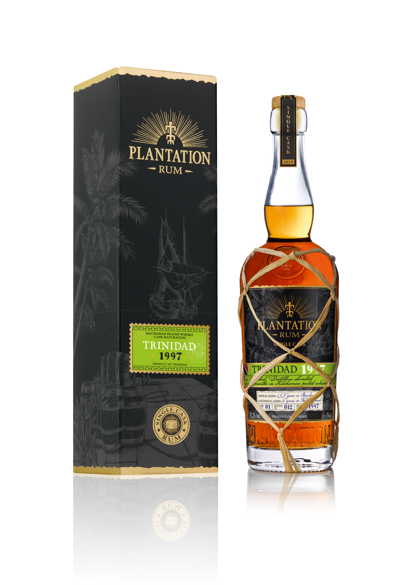 Plantation Single Cask 2019 Trinidad 1997 Packshot 70cl + Box.png
