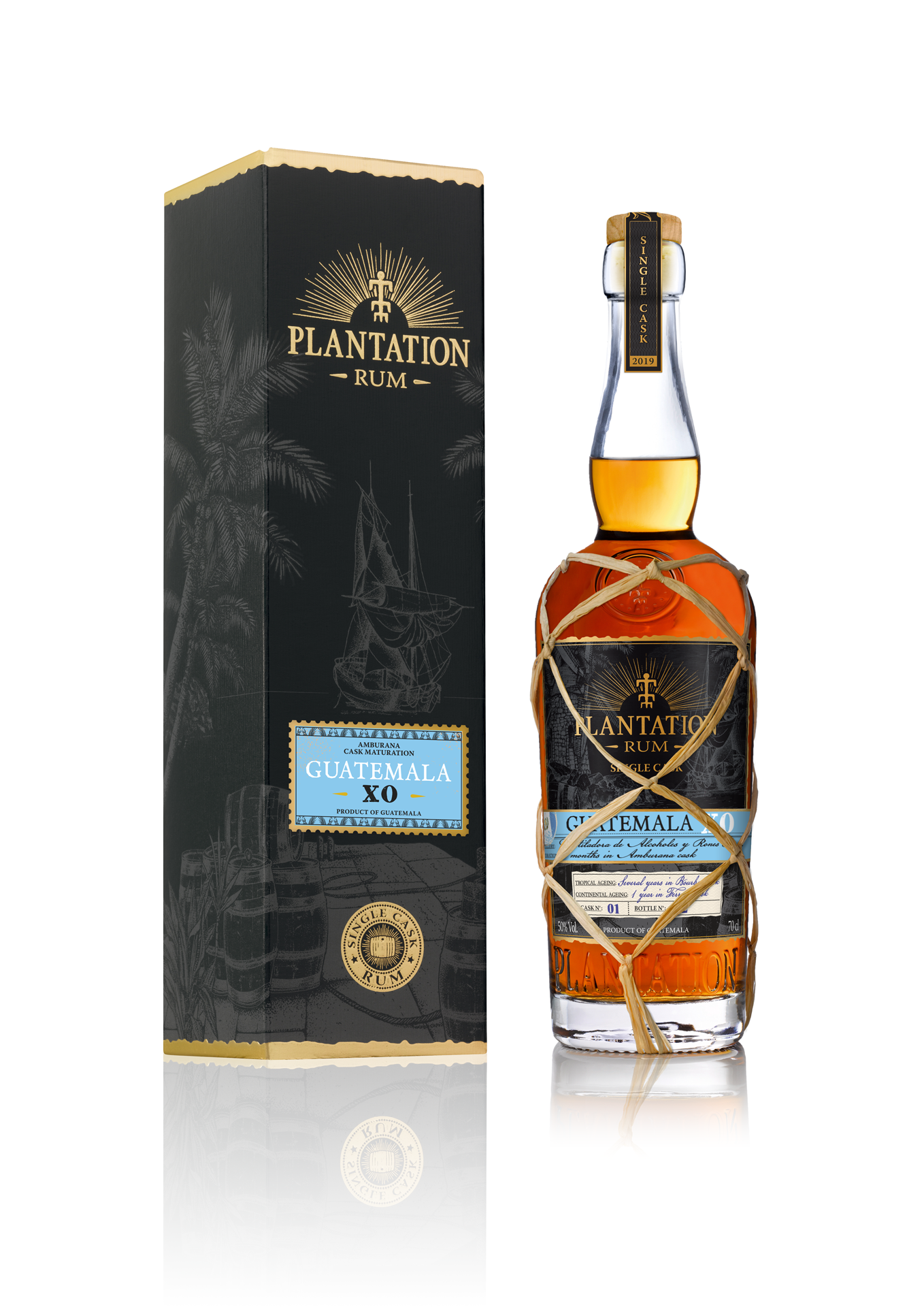 Plantation Single Cask 2019 Guatemala XO Packshot 70cl + Box.png