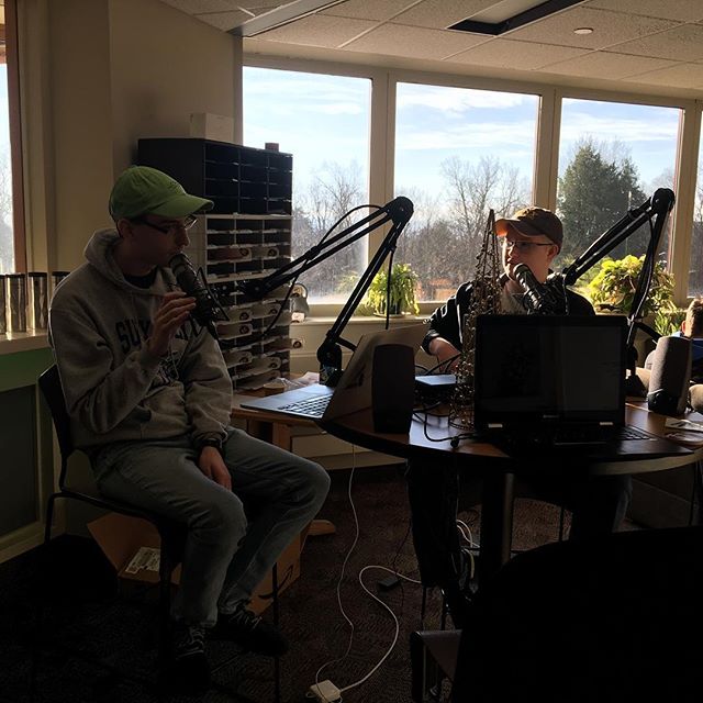 Thanks @sunypolyreslife for letting us be on the radio! Tune in to Gretchen and Max on WSPR!