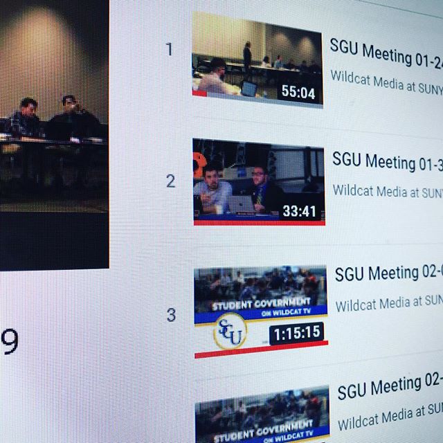 Did you know you can watch SGU meetings on YouTube? wildcatmedia.org/youtube