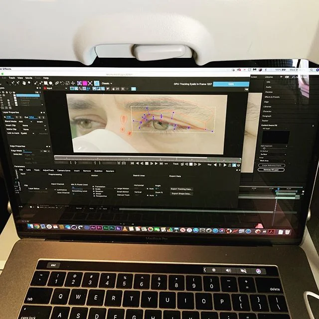 Needed a pick me up on my flight from Chicago, so I spent some time rotoscoping @davidhaleylovesme and his big, beautiful eyes. #dreamy #rotoscoping #mochatracking