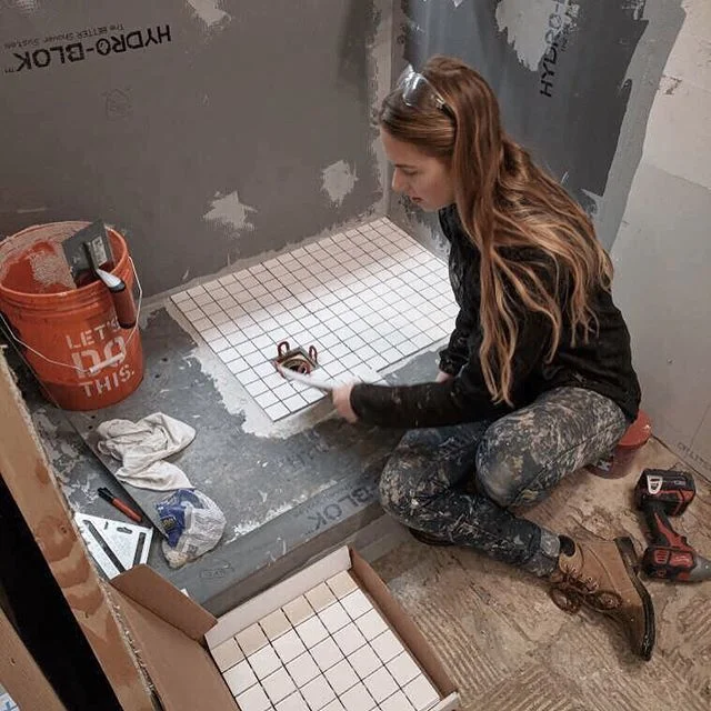 It&rsquo;s like piecing together a puzzle
.
.
.
.
.
.
#fixerupper #flippinghouses  #renovations #remodel #transformation #beforeandafter #houzz #homedesign #homerenovation #homeimprovement #housebeautiful #realestate #houses #houseinspo #tiling #tile