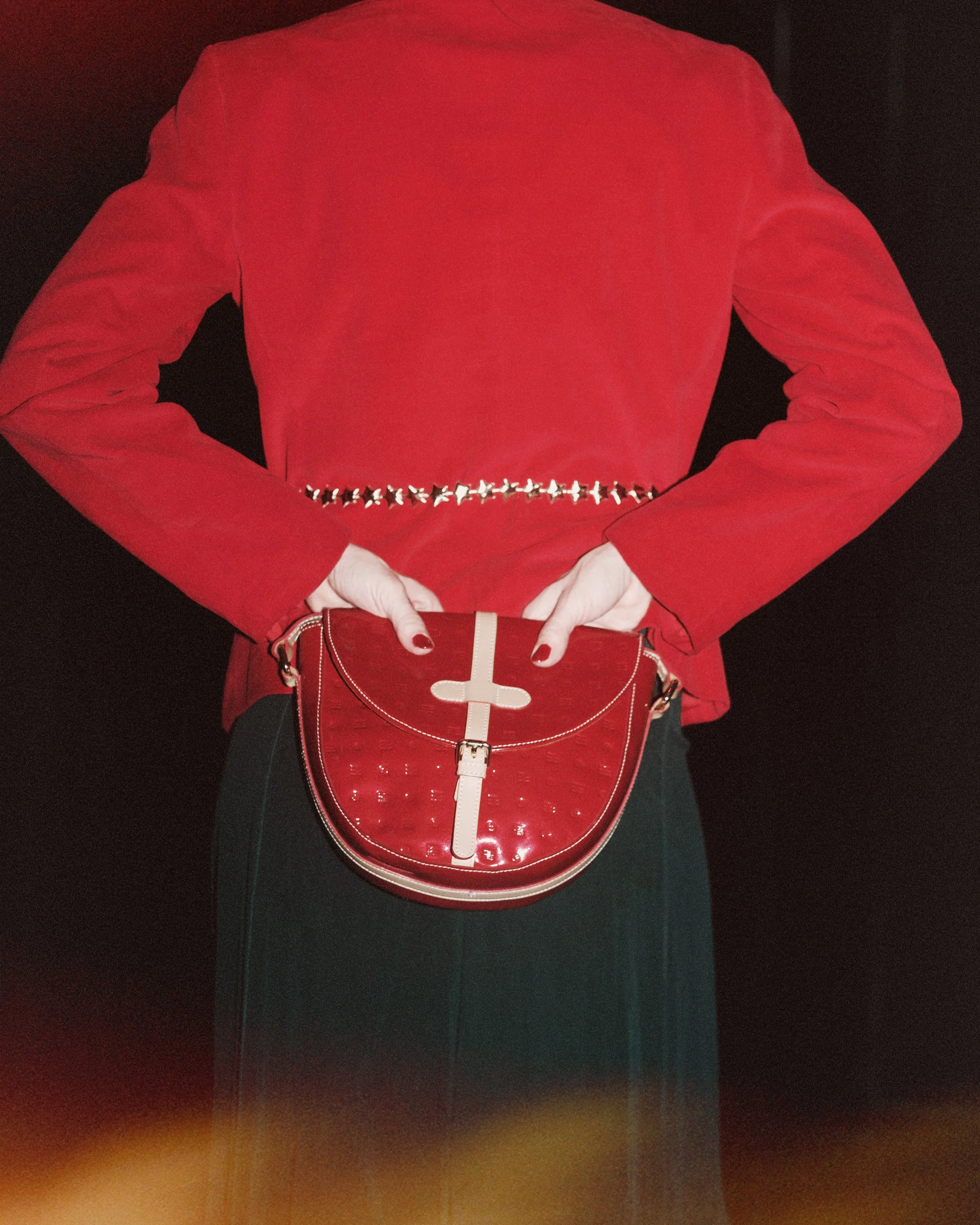 Arcadia Red Patent Leather Purse