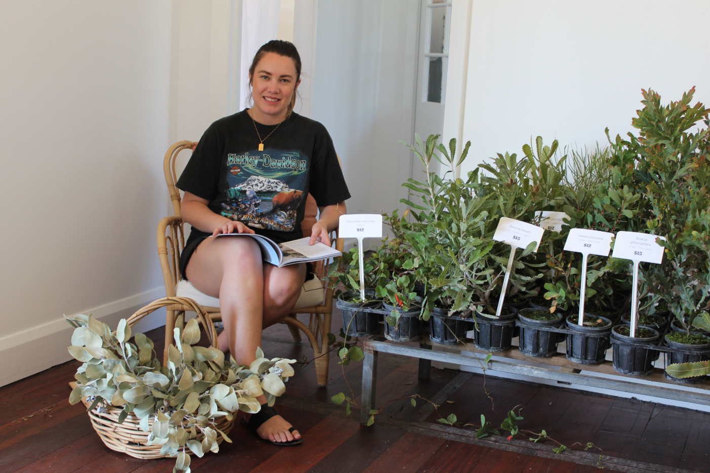 Esperance Tide's Bronte Vincent embraced the floral theme with wildflowers taking pride of place in her Museum Village shop.