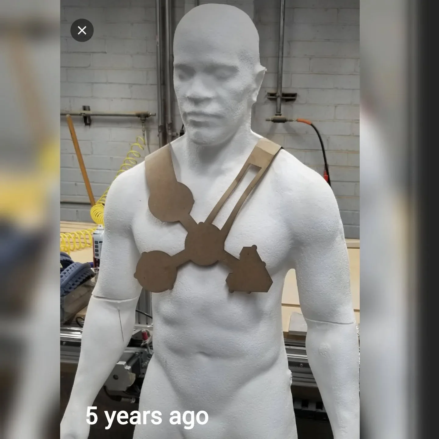 5 years ago?! Working on part of the costume that would be Jamie Foxx's Electro in Spider Man No Way Home. His name was Jerry 😂 all the marvel movies had Seinfeld code names for awhile I can't remember if it was this or Thor that was called "Bi