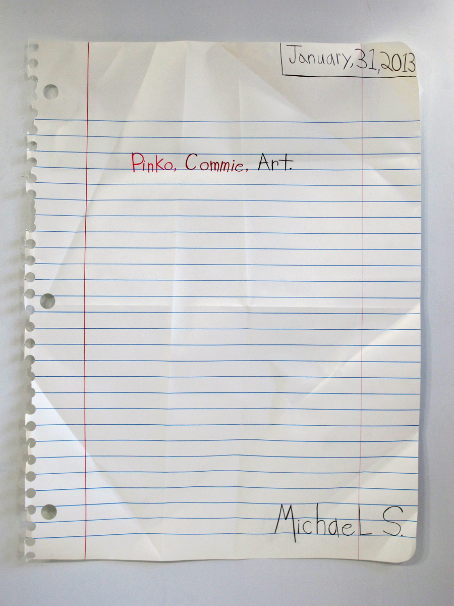 Pinko, Commie, Art, Marker, graphite, colored pencil on paper, 170 x 129cm, 2013