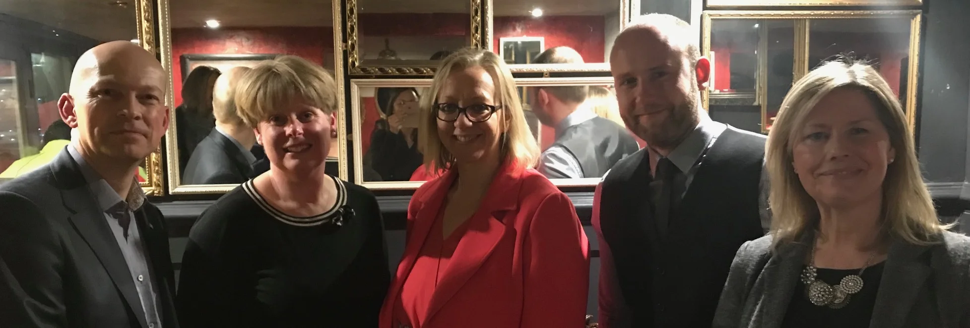 Mike Beech Chair, Board Members Sandy Hinks, Jo Wren and Andrew James, Sam Williams CRUK