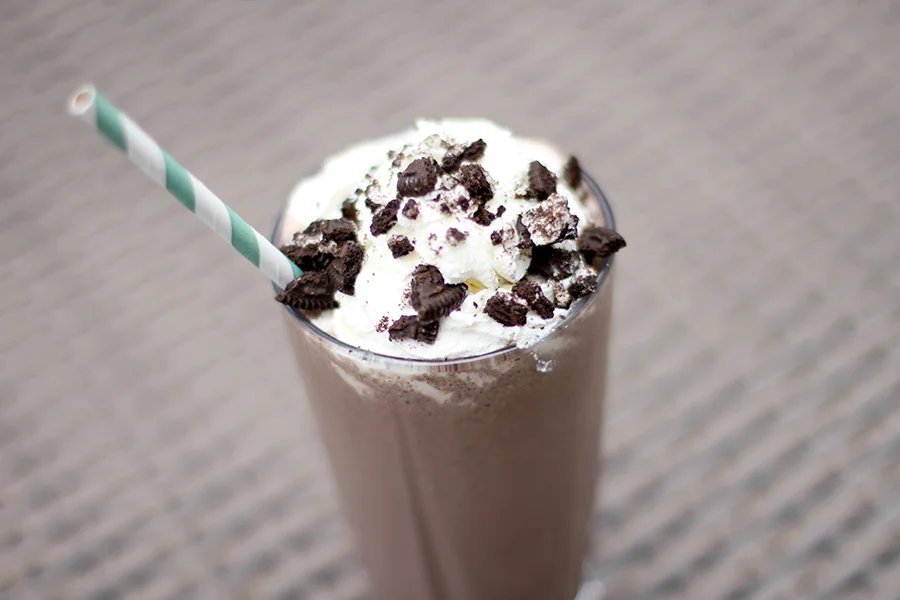 Oreo-sjokolademilkshake med baileys