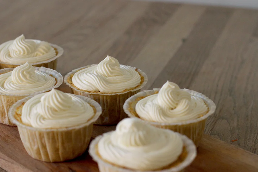 Saftige gulrotcupcakes