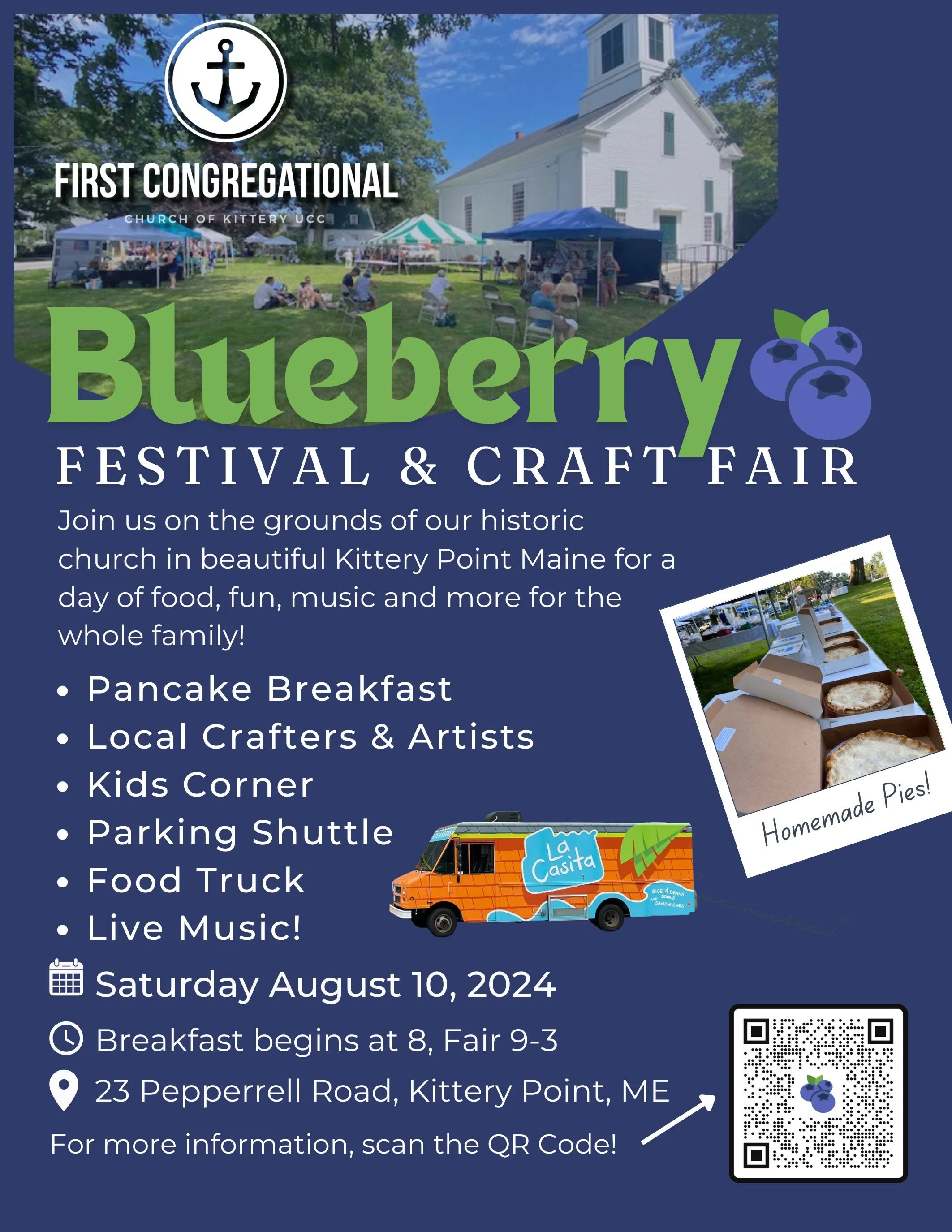 Blueberry Festival & Craft Fair Sat. August 10 — First Congregational Church of Kittery