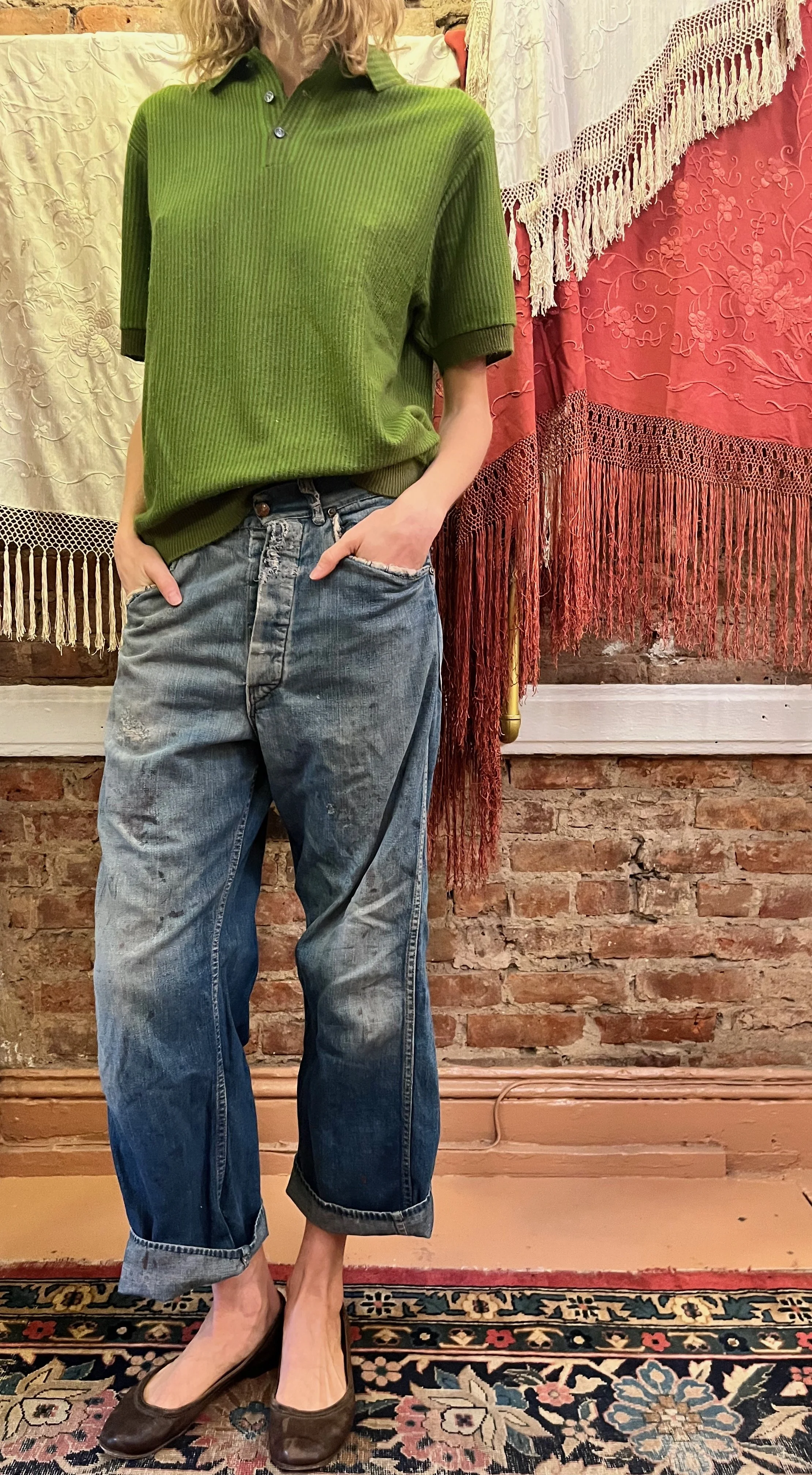 Green Short Sleeve Knit