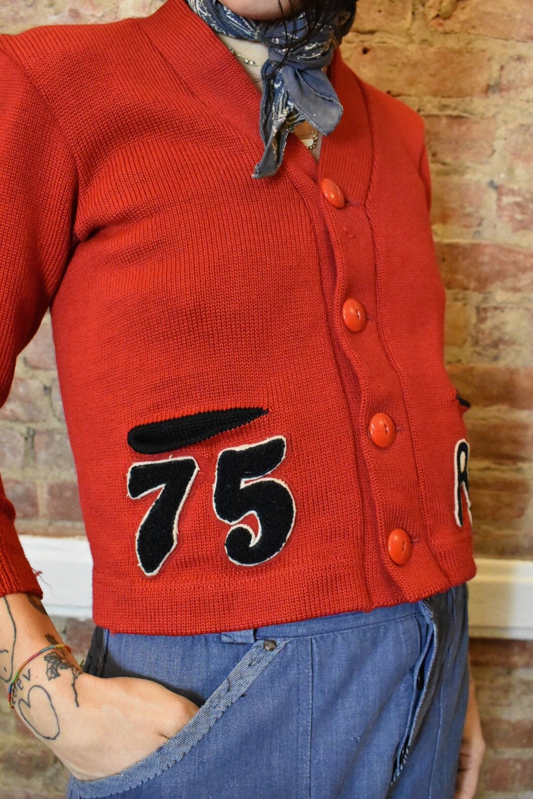 retro letterman sweater
