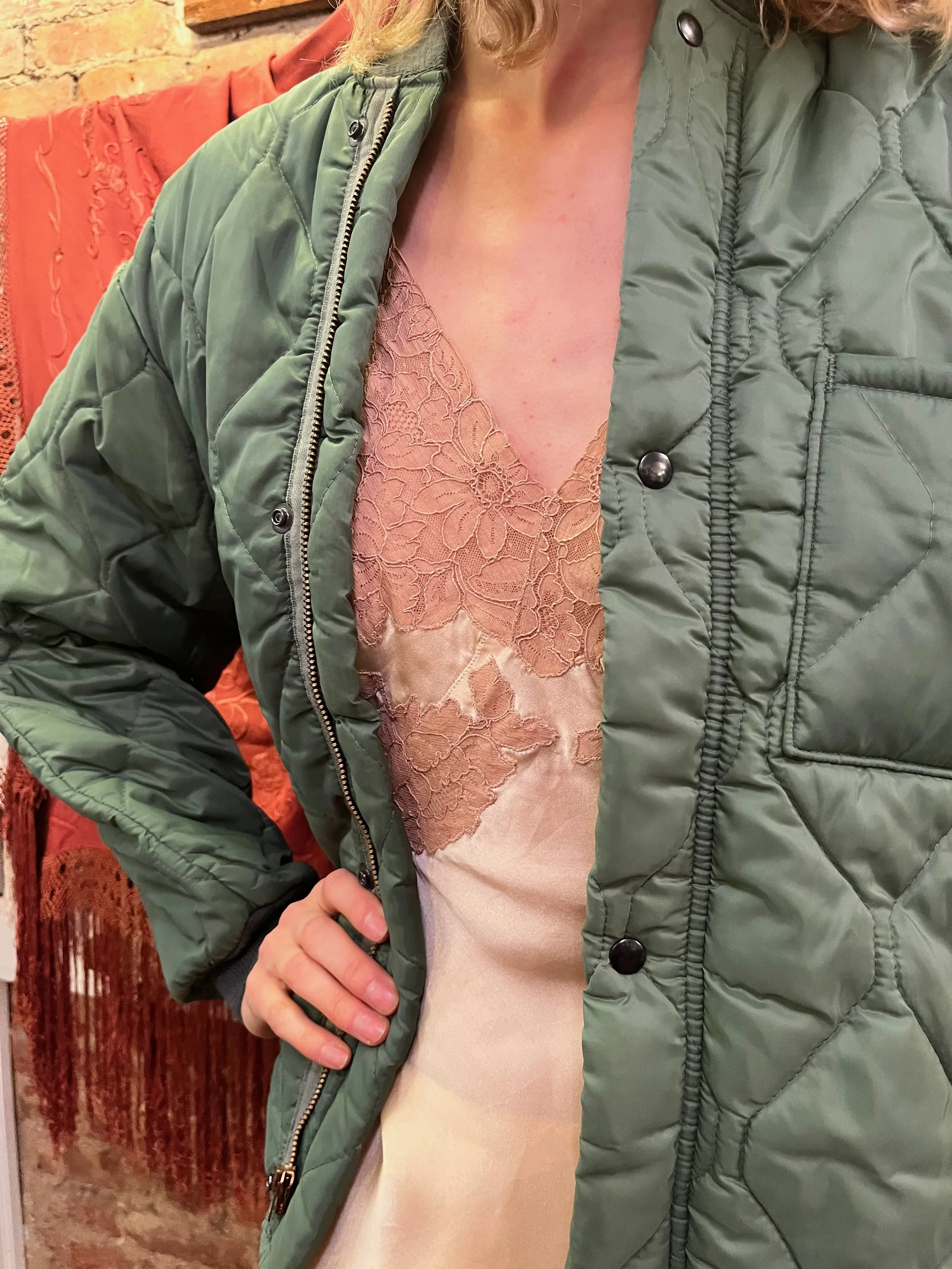 Green Quilted Liner Jacket