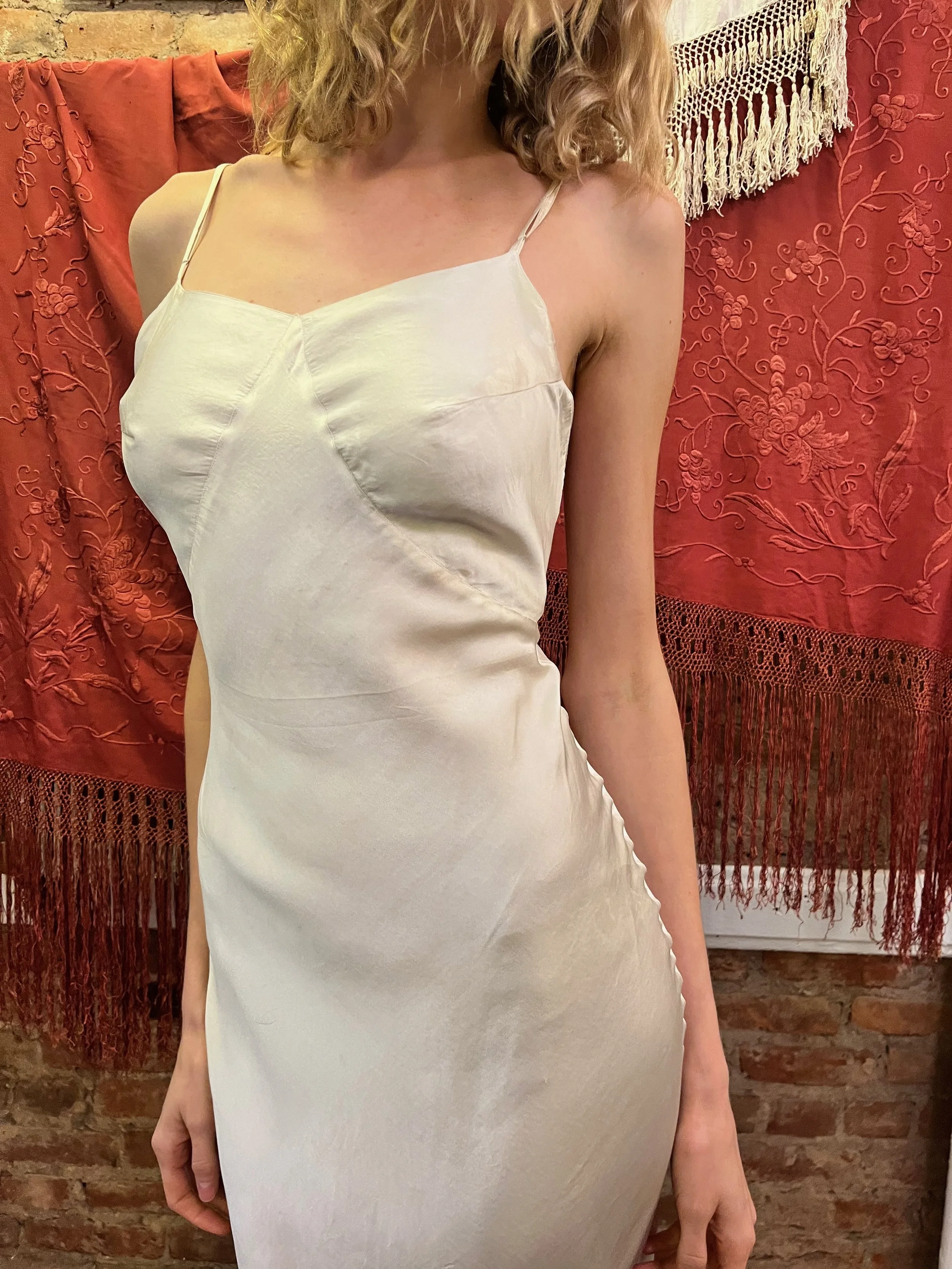 1930s Long Silk Slip