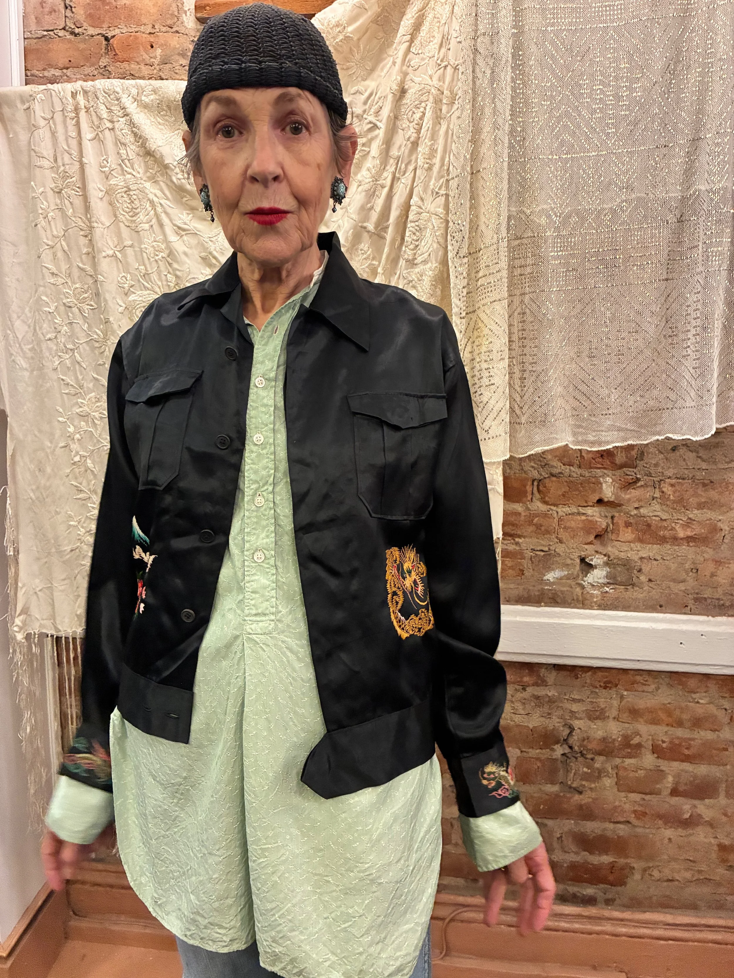 Black Japanese Souvenir Jacket