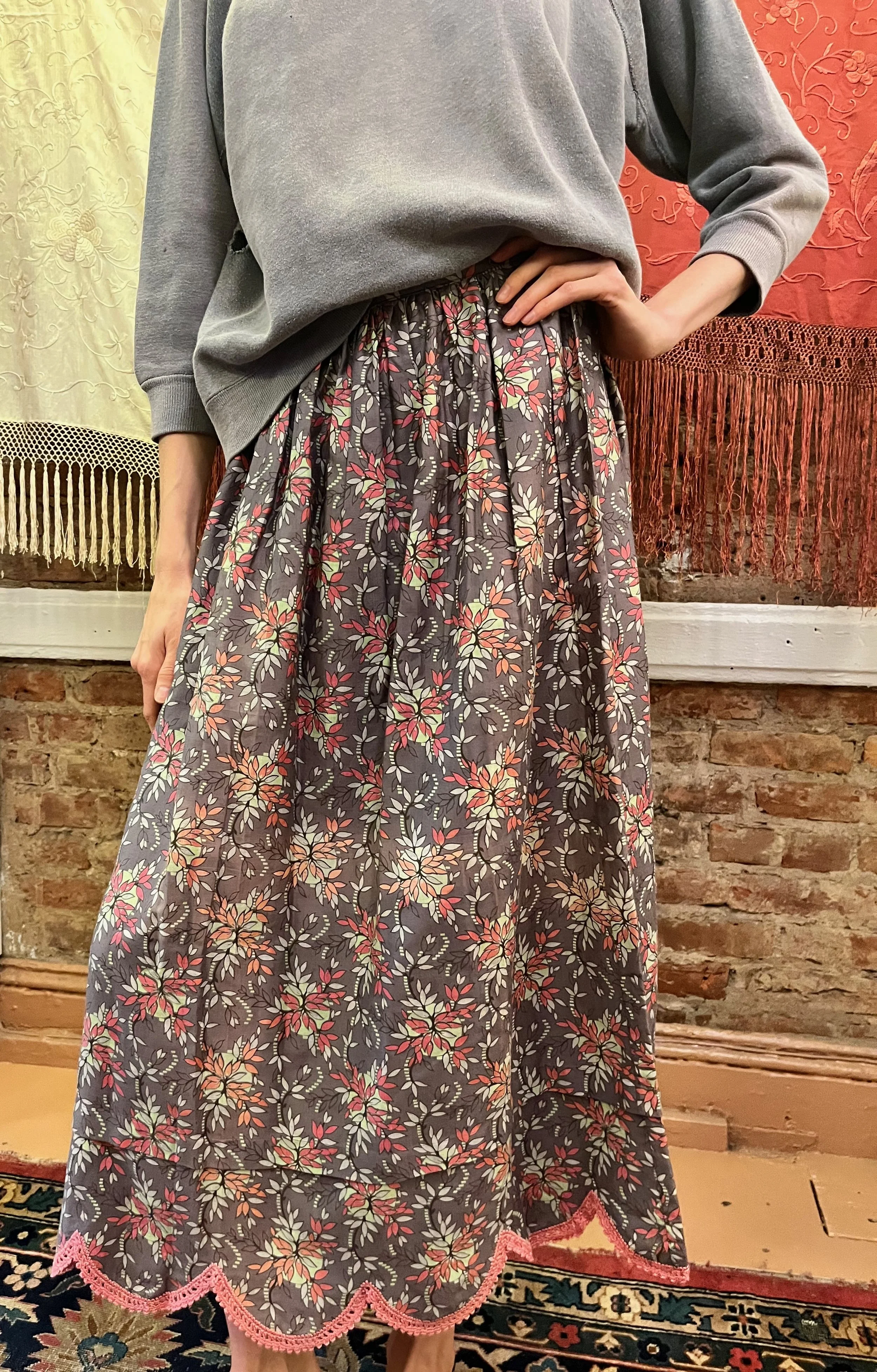 Printed Edwardian Skirt