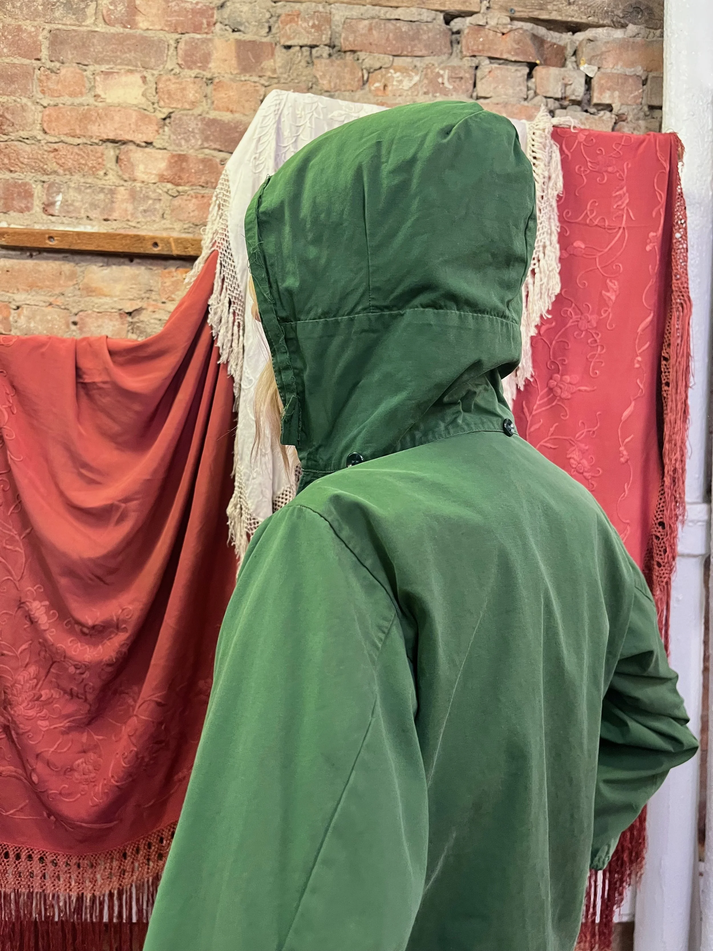 Green Hidden Hood Jacket