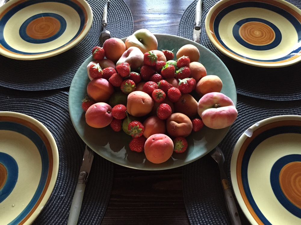 Fresh ripe tasty fruits