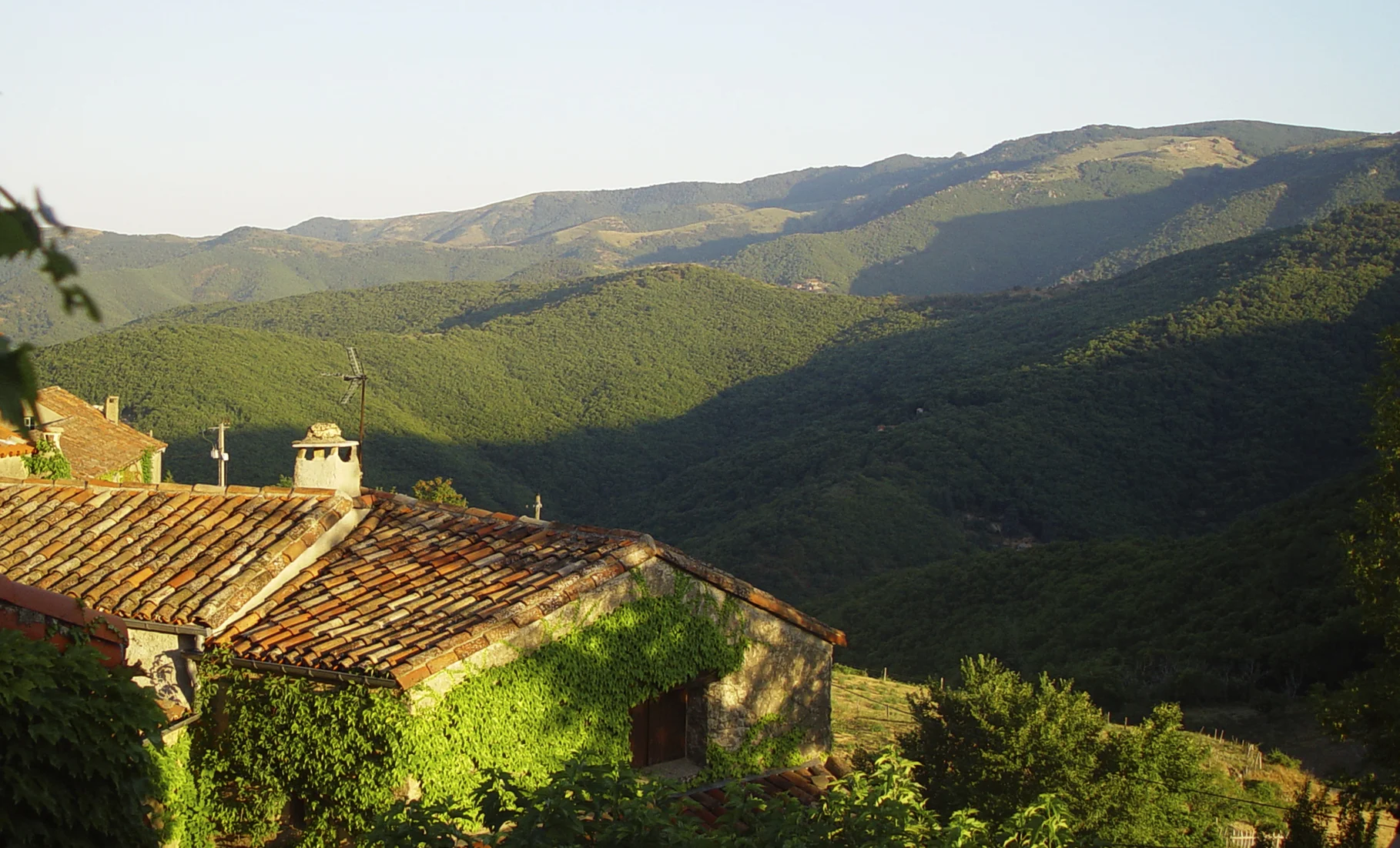 One can see the rolling hills of Les Cevennes Meridionales from everywhere