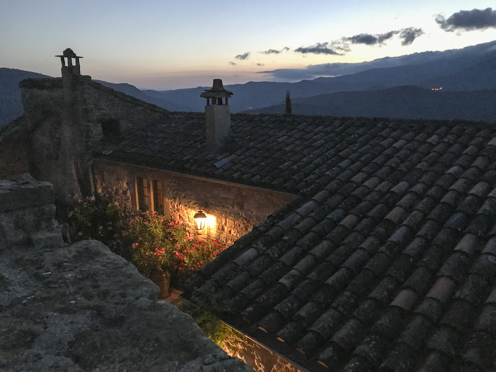 The tiny hamlet of Esparon at sunset