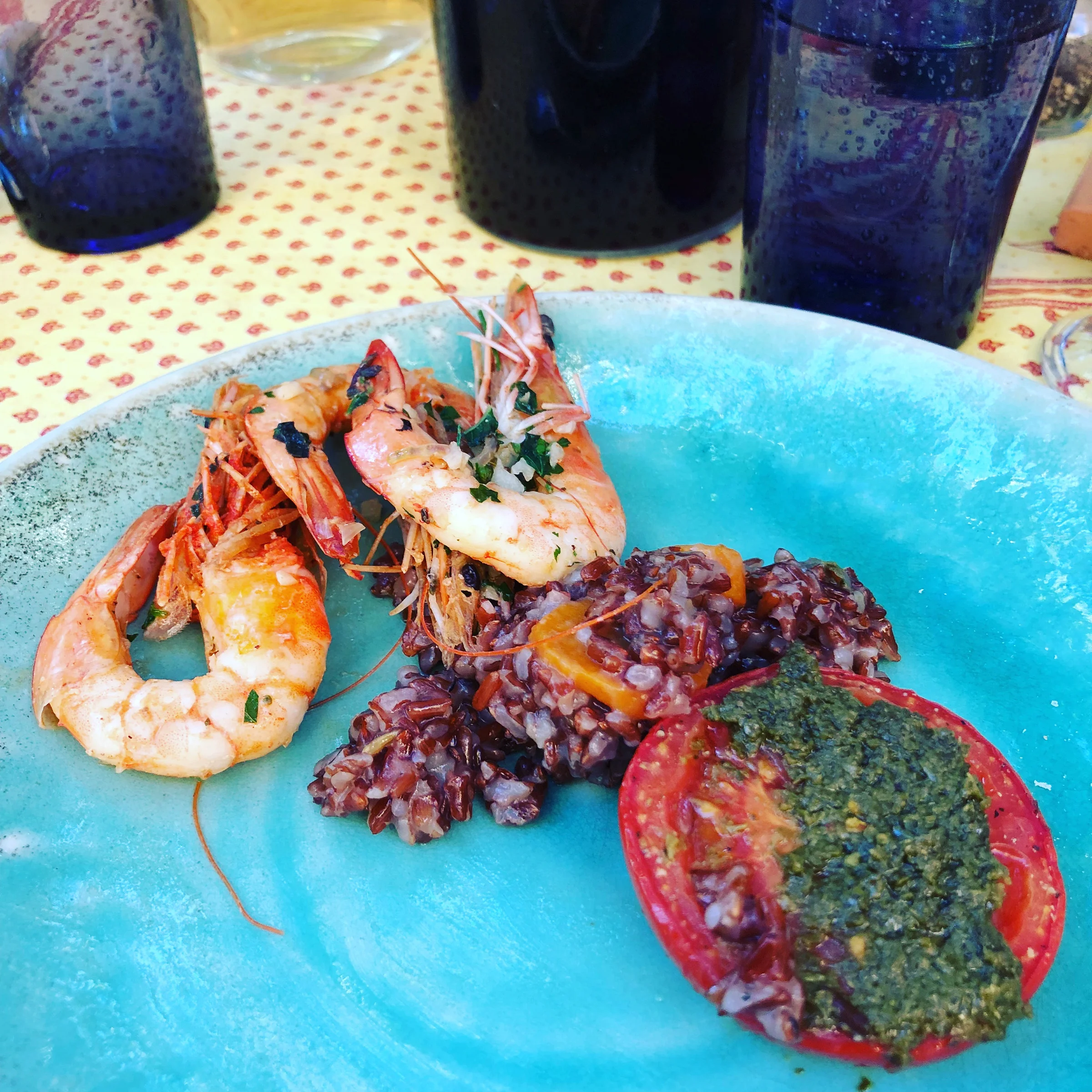 The chef-in-residence makes a great colorful presentation.