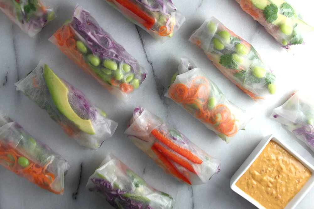 Summer Rolls with Spicy Peanut Sauce