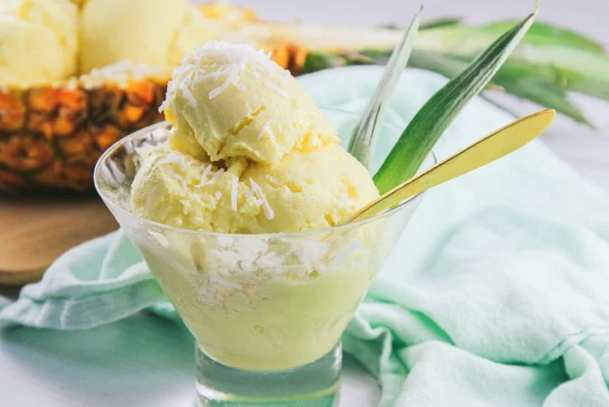 Pineapple and Coconut Sorbet