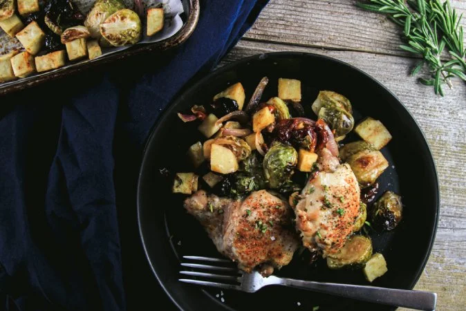 Apple Cider Chicken Sheet Pan Dinner