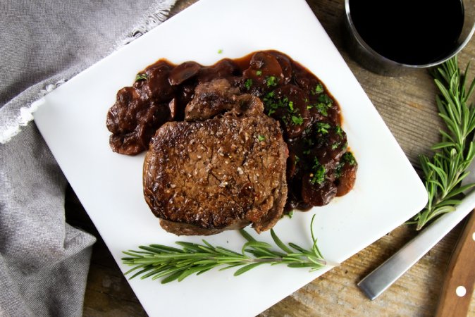 Filet Mignon with a Simple Chasseur Sauce